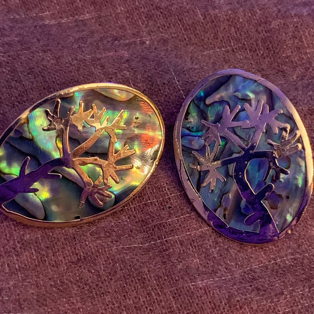 Silver, Oval Tree of Life Earrings